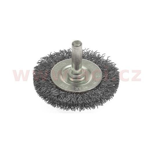 OKRUŽNÍ KARTÁČ, PRŮM. 50 MM, DRÁT 0,3 MM, STOPKA 6 MM, LUKAS (NĚMECKO)