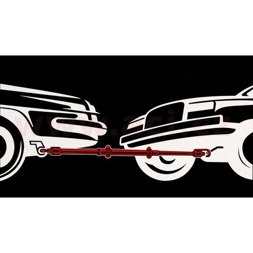 TAŽNÁ TYČ PRO AUTOMOBILY DO 3.5 T HEPOS TT-3 SE ZÁVĚSEM PRO KOULI ISO 50 (VÝROBA V ČR)