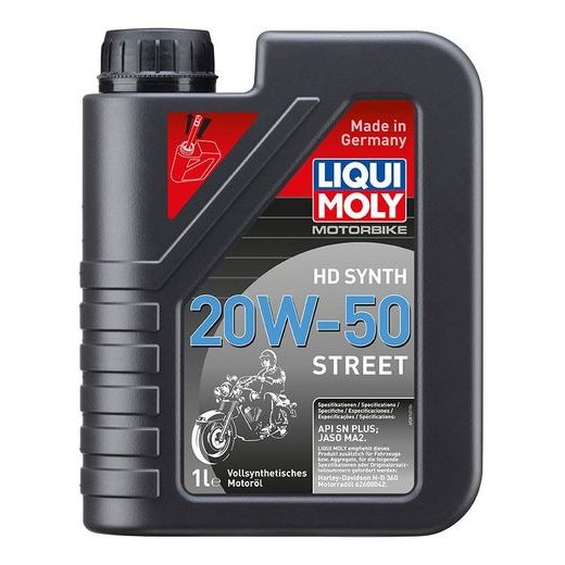LIQUI MOLY MOTORBIKE HD SYNTH 20W-50 STREET, PLNE SYNTETICKÝ MOTOROVÝ OLEJ 1 L