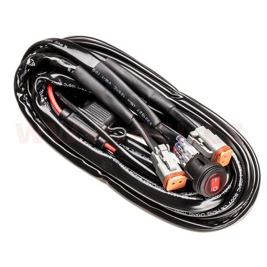 KABELÁŽ K LED PRACOVNÍM SVĚTLOMETŮM, SPÍNAČ, SPÍNACÍ RELÉ, POJISTKA, BATERIOVÁ OČKA