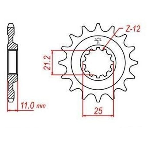 REŤAZOVÉ KOLIESKO PRE SEKUNDÁRNE REŤAZY TYPU 520, JT - ANGLICKO (13 ZUBOV)
