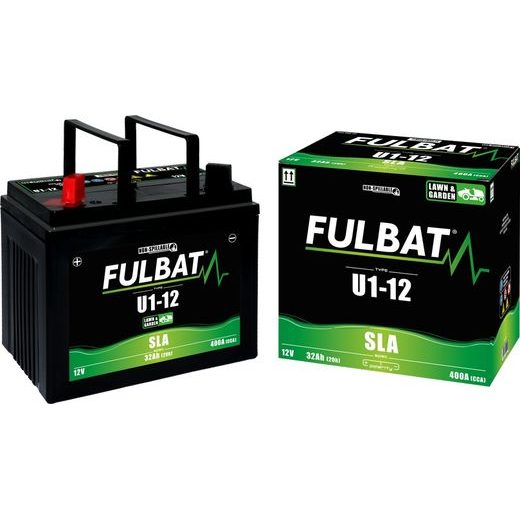 BATÉRIE 12V, U1-12 SLA 32AH, 400A, ĽAVÁ, BEZÚDRŽBOVÁ MF AGM, 195X125X176, FULBAT (AKTIVOVANÁ VE VÝROBE)