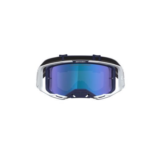 OKULIARE VISION 8 AMBER, ALPINESTARS (MODRÁ/BÍLÁ, ZRKADLOVÉ MODRÉ PLEXI) 2027