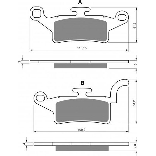 BRZDOVÉ OBLOŽENIE GOLDFREN 330 AD