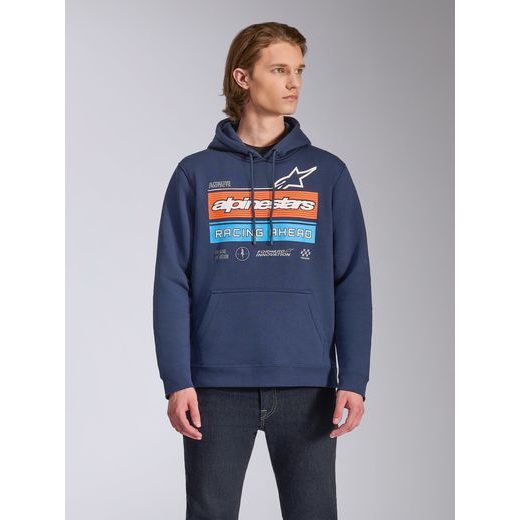 MIKINA HARKEN HOODIE, ALPINESTARS (MODRÁ)