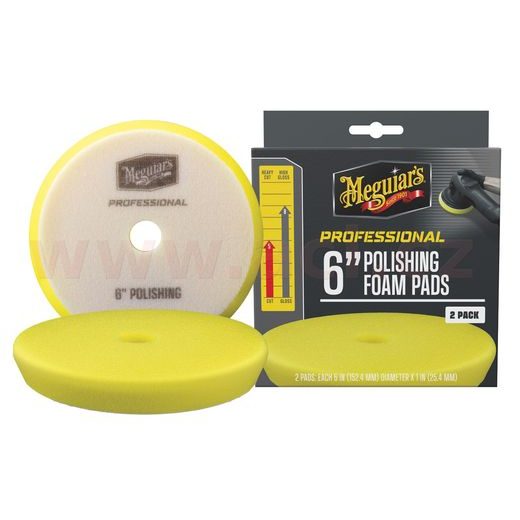 MEGUIAR'S PROFESSIONAL POLISHING FOAM PADS (6“) PĚNOVÉ LEŠTICÍ KOTÚČE, PRIEMER 6", 2 KUSY