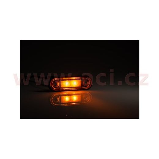 POZIČNÍ SVĚTLO LED OVÁLNÉ ORANŽOVÉ (85X27 MM) S DRŽÁKEM