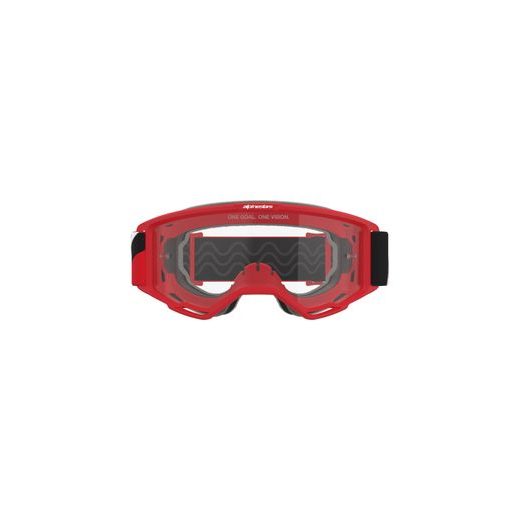 OKULIARE VISION OTG, ALPINESTARS (ČERVENÁ/ČERNÁ/BÍLÁ, ČÍRE PLEXI) 2026