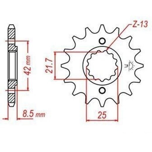 REŤAZOVÉ KOLIESKO PRE SEKUNDÁRNE REŤAZY TYPU 520, JT - ANGLICKO (16 ZUBOV)