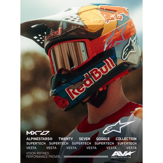 OKULIARE SUPERTECH VESTA, ALPINESTARS (ČERVENÁ FLUO/CHROM, ZRKADLOVÉ STRIEBORNÉ PLEXI) 2027