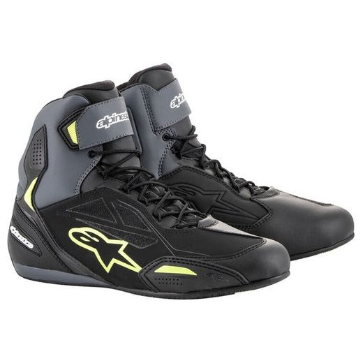 TOPÁNKY FASTER-3 DRYSTAR, ALPINESTARS (ČERNÉ/ŠEDÉ/ŽLUTÁ FLUO) 2024