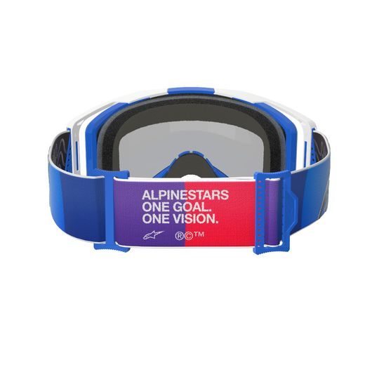 OKULIARE VISION 8 CORP, ALPINESTARS (MODRÁ/BÍLÁ, ZRKADLOVÉ MODRÉ PLEXI) 2026