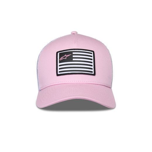 ŠILTOVKA FLAG SNAP HAT, ALPINESTARS (RŮŽOVÁ/BÍLÁ)