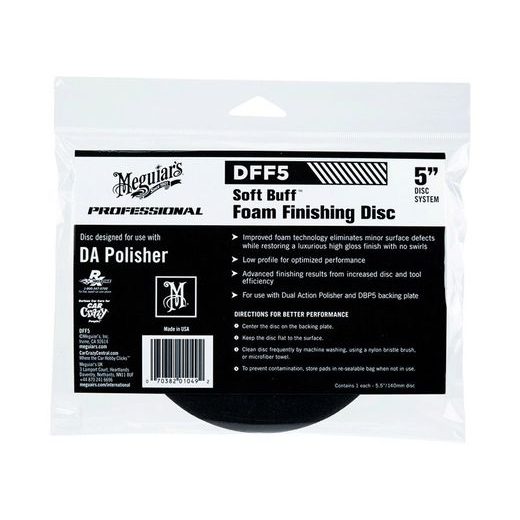 MEGUIAR'S SOFT BUFF FOAM FINISHING DISC 5" - FINIŠOVACÍ A VOSKOVACÍ KOTÚČ PRE DA LEŠTIČKU (MĚKKÝ), 5PALCOVÝ
