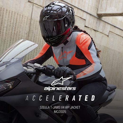 BUNDA STELLA T-JAWS 4 WATERPROOF, ALPINESTARS (ČERNÁ/SVĚTLE ŠEDÁ/ČERVENÁ FLUO) 2026