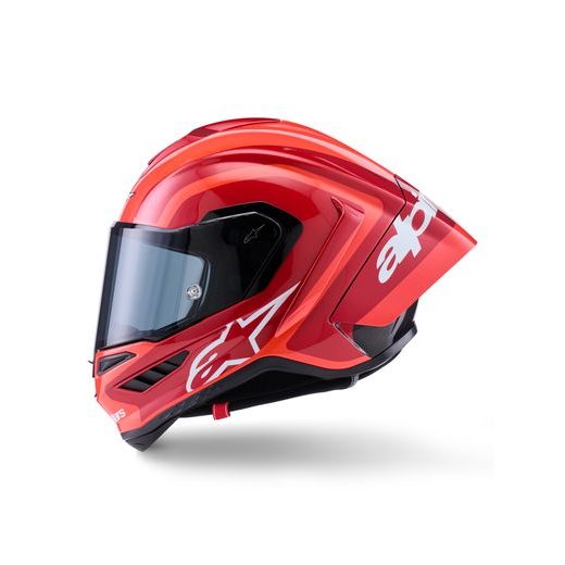 PRILBA SUPERTECH R10 ARIUS, ALPINESTARS (ČERVENÁ FLUO/ČERVENÁ/KARBON/BÍLÁ) 2026