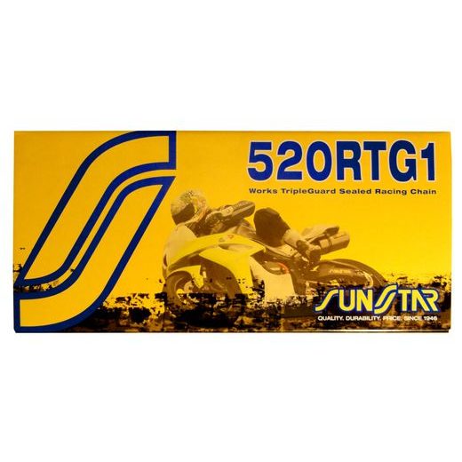 REŤAZ 520RTG1, SUNSTAR (X-KROUŽEK, FARBA ZLATÁ, 98 ČLÁNKOV)