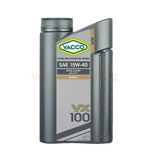 YACCO MOTOROVÝ OLEJ MINERÁLNE VX 100 15W40 1L