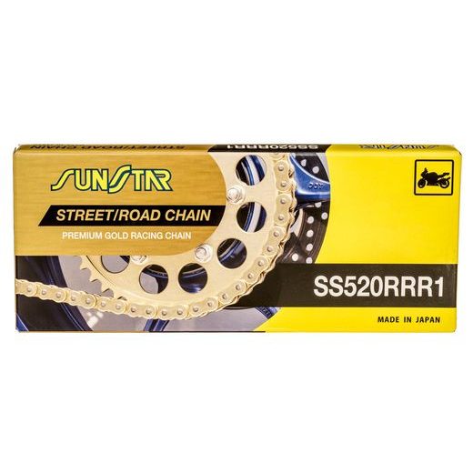 REŤAZ 520RRR1, SUNSTAR (X-KROUŽEK, FARBA ZLATÁ, 106 ČLÁNKOV)