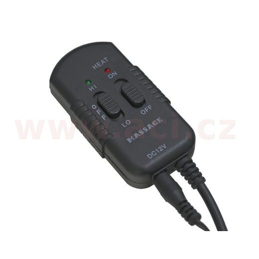 VYHŘÍVANÝ POTAH SEDAČKY S MASÁŽÍ, 2 INTENZITY MASÍROVÁNÍ, NAPÁJENÍ 12V (PŘIPOJENÍ DO ZAPALOVAČE) ČERNÝ