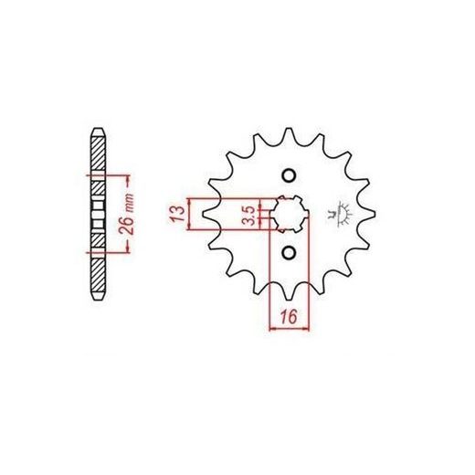 REŤAZOVÉ KOLIESKO PRE SEKUNDÁRNE REŤAZY TYPU 420, JT - ANGLICKO (17 ZUBOV)
