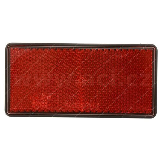 UNIVERZÁLNÍ ODRAZKA OBDÉLNÍK, SAMOLEPÍCÍ, ČERVENÁ (103X51 MM)