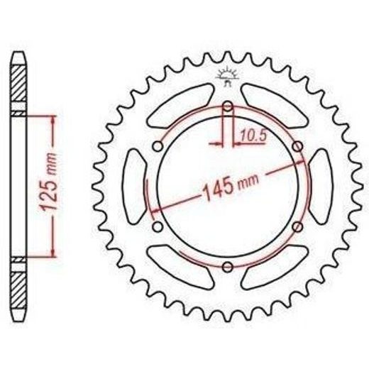 OCEĽOVÁ ROZETA PRE SEKUNDÁRNE REŤAZY TYPU 520, JT - ANGLICKO (48 ZUBOV)