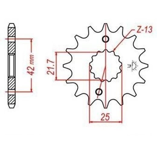 REŤAZOVÉ KOLIESKO PRE SEKUNDÁRNE REŤAZY TYPU 520, JT - ANGLICKO (14 ZUBOV)