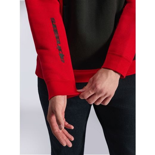 MIKINA IGNITE HOODIE, ALPINESTARS (ČERNÁ/ČERVENÁ)