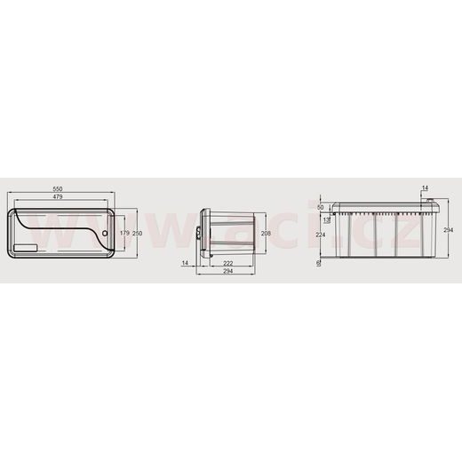 BOX NA NÁŘADÍ BLACKIT I, 550X250X294 MM ORIGINÁL