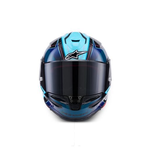 PRILBA S-R7 KINETIS, ALPINESTARS (ČERNÁ/MODRÁ/RŮŽOVÁ FLUO/BÍLÁ) 2026