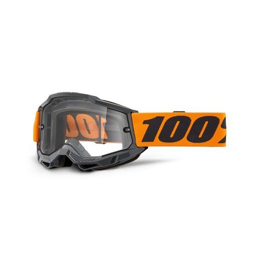 ACCURI 2, 100% ENDURO MOTO OKULIARE ORANŽOVÉ, ČÍRE DUAL PLEXI