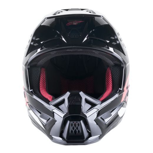 PRILBA S-M5 COMPASS, ALPINESTARS (ČERNÁ/RŮŽOVÁ)