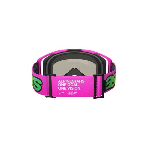 OKULIARE VISION 8 VISTA, ALPINESTARS (RUŽOVÁ FLUO/ŽLUTÁ FLUO/ZELENÁ, ZRKADLOVÉ MODRÉ PLEXI) 2026