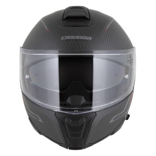 PRILBA MODULO 2.1 PLUS CARBON, CASSIDA (CARBON MATNÁ/ČERVENÁ METALICKÁ/REFLEXNÍ STŘÍBRNÁ/ČERNÁ) 2026