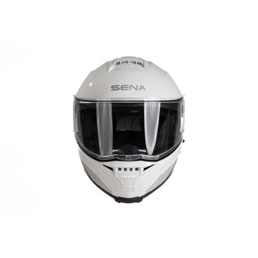 MESH PRILBA S HEADSETEM SPECTER, SENA (LESKLÁ BIELA)