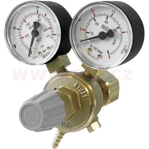 REDUKČNÍ VENTIL ARGON+CO2 S TLAKOMĚREM, 15 L/MIN, ZÁVIT W 21,8 MM