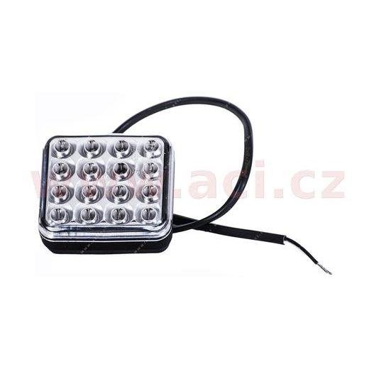 ZADNÍ MLHOVKA LED ČTVEREC 68X78X40 MM (MONTÁŽ NA 2 ŠROUBY, KABEL 0,5 M) 12-36V
