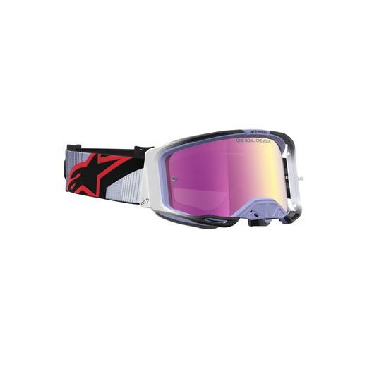 OKULIARE VISION 8 MAVEN, ALPINESTARS (LEVANDULOVÁ/ČERNÁ, ZRKADLOVÉ RUŽOVÉ PLEXI) 2027