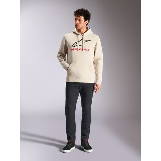 MIKINA ALWAYS HOODIE 3, ALPINESTARS (BIELA OFF WHITE/ČERNÁ/ČERVENÁ)