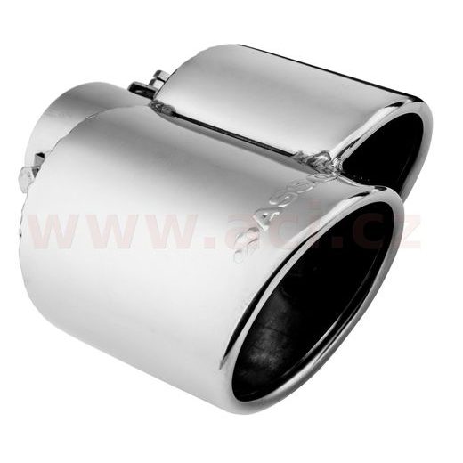 KONCOVKA VÝFUKU NEREZOVÁ ZDVOJENÁ (P) KULATÁ, VNĚJŠÍ PRŮMĚR 90X76MM, DÉLKA 180MM, VNITŘNÍ PRŮMĚR 45-58MM ASSO