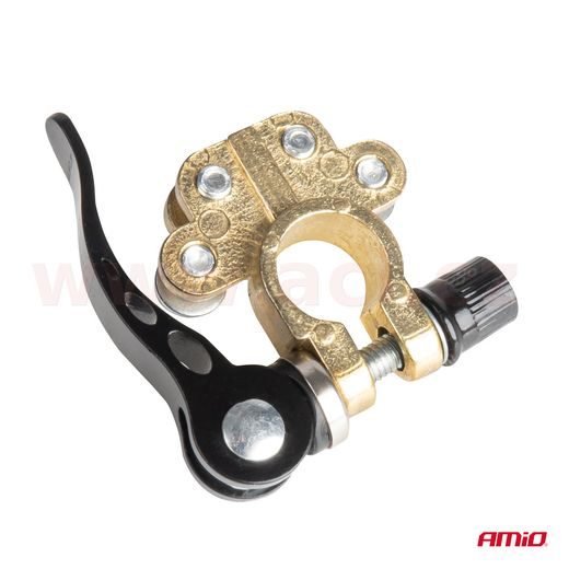 MOSAZNÉ BATERIOVÉ SVORKY S RYCHLOUPÍNACÍMI KONEKTORY 17.5 MM + A 15.9 MM - (PÁR 2 KS)