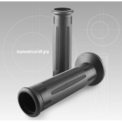 GRIPY OEM BMW ŠTÝL 6190 (ROAD) DĹŽKA 122 MM, DOMINO (ČIERNE)