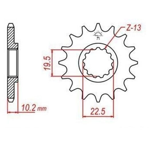 REŤAZOVÉ KOLIESKO PRE SEKUNDÁRNE REŤAZY TYPU 520, JT - ANGLICKO (11 ZUBOV)
