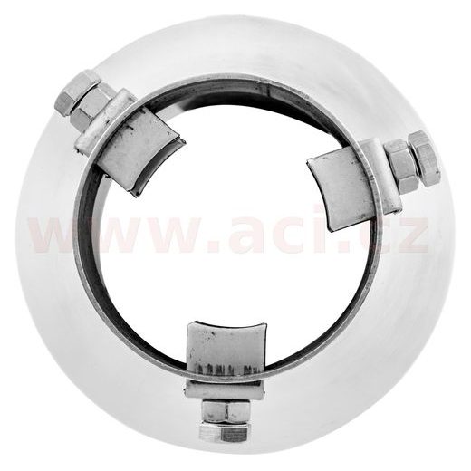 KONCOVKA VÝFUKU NEREZOVÁ KULATÁ, VNĚJŠÍ PRŮMĚR 102MM, DÉLKA 215MM, VNITŘNÍ PRŮMĚR 45-58MM ASSO