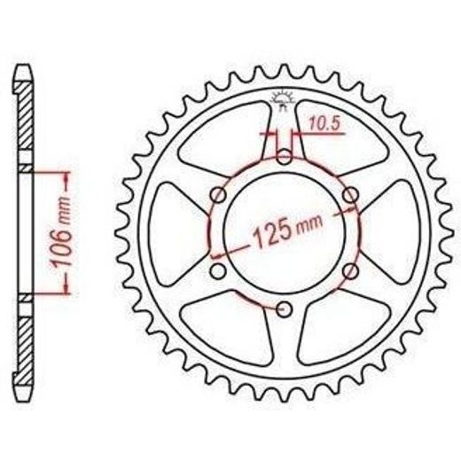 OCEĽOVÁ ROZETA PRE SEKUNDÁRNE REŤAZY TYPU 525, JT - ANGLICKO (50 ZUBOV)