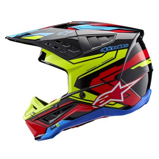 PRILBA S-M5 ACTION 2, ALPINESTARS (ŽLTÁ FLUO/ČERVENÁ FLUO) 2026