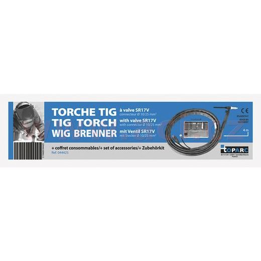 SVAŘOVACÍ HOŘÁK TIG S KABELEM (DÉLKA 4 M)