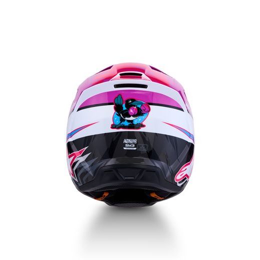 PRILBA S-M3 FALCON, ALPINESTARS (FIALOVÁ/BÍLÁ/ČERNÁ/RŮŽOVÁ FLUO) 2027