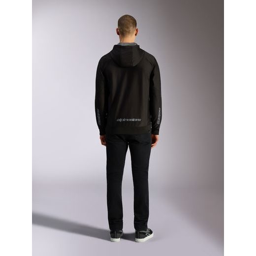 MIKINA SESSIONS 3 HOODIE, ALPINESTARS (ČERNÁ/ŠEDÁ)